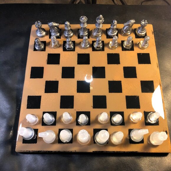 Resin Chess Set - Tan