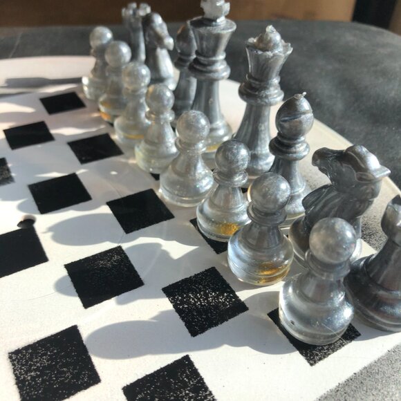 Vinyl Chess Set - Ice White