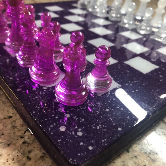 Resin Chess Set - Purple Space