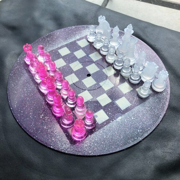 Vinyl Chess Set - Purple Stars