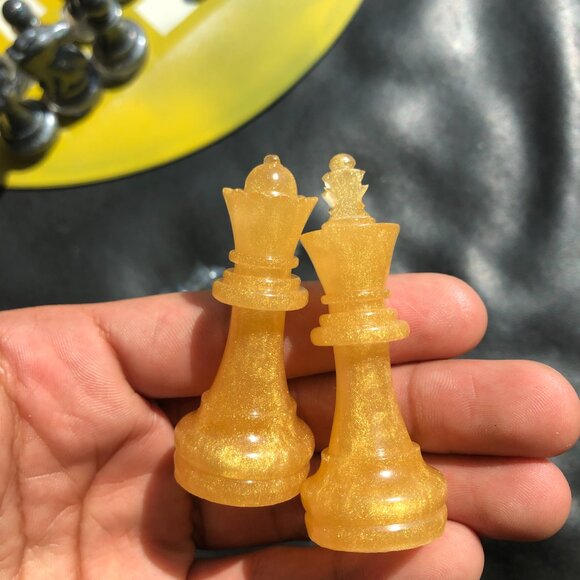 Vinyl Chess Set - Yellow and Black