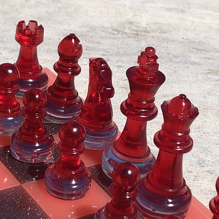 Handmade Resin Chess Set - Dipped Cherry Edition