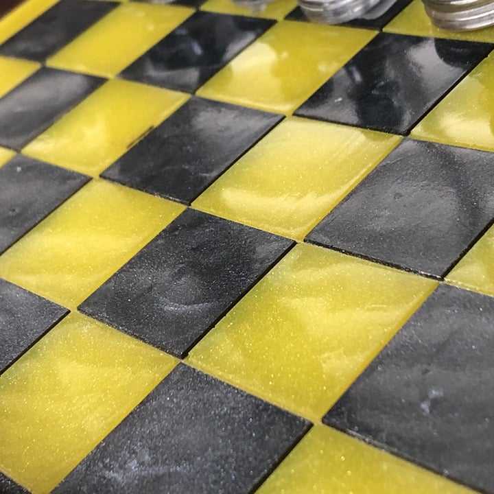 Handmade Resin Chess Set - Steeler Colors