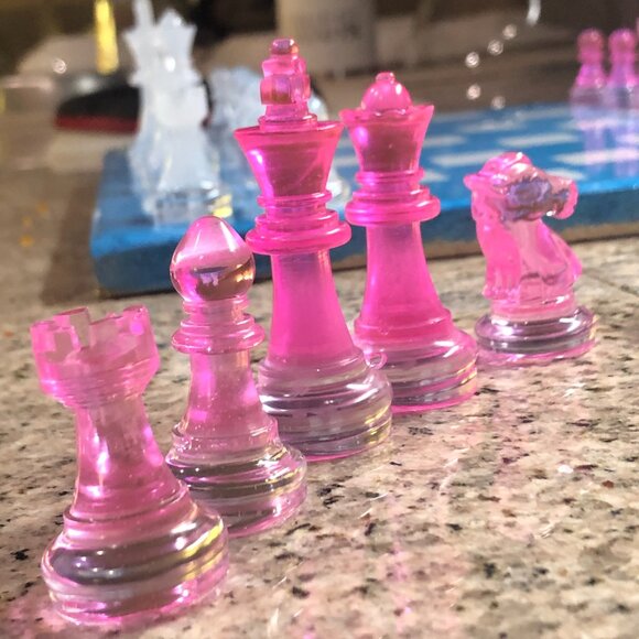 Resin Chess Set - Blue Sky Edition