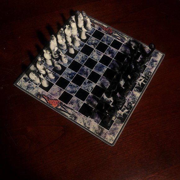 African Vintage Chess Set - Marble Styled Chess Board