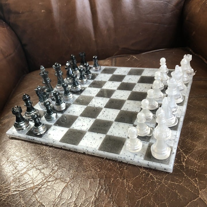 Handmade Resin Chess Set - Oreo Edition