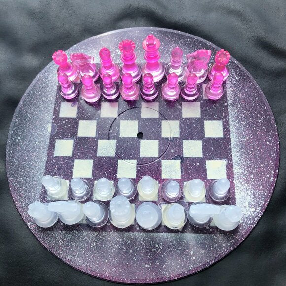 Vinyl Chess Set - Purple Stars