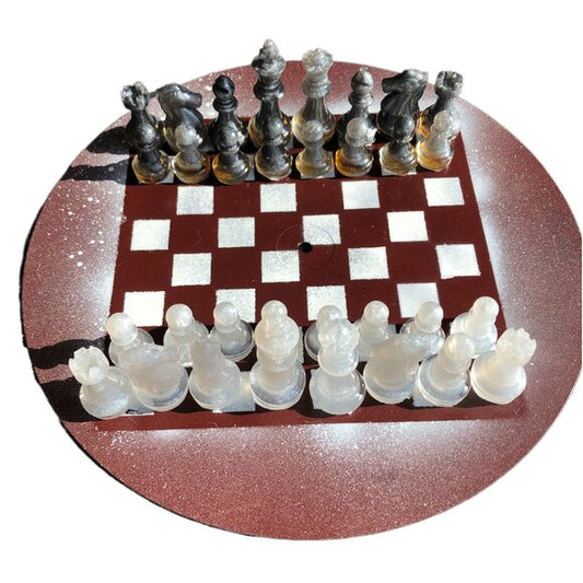 Vinyl Chess Set - Brown Mist