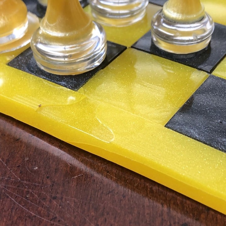 Handmade Resin Chess Set - Steeler Colors