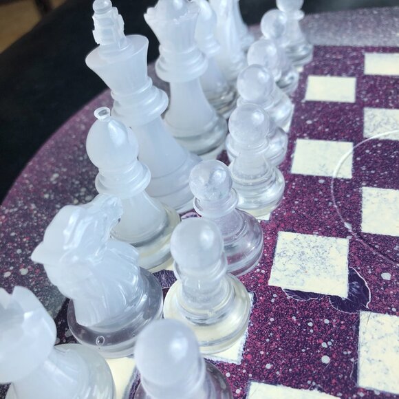 Vinyl Chess Set - Purple Stars