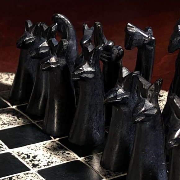 African Vintage Chess Set - Oreo Shake Chess Board