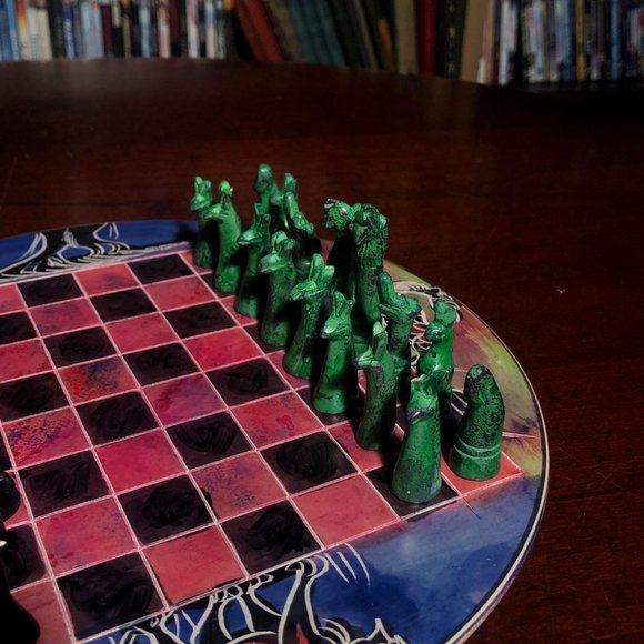 African Vintage Chess Set - Kenyan Chess Board