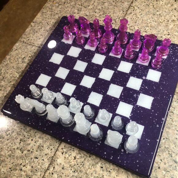 Resin Chess Set - Purple Space