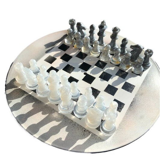 Vinyl Chess Set - Ice White