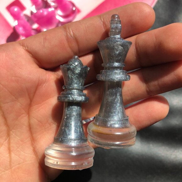 Vinyl Chess Set - Speckled pink