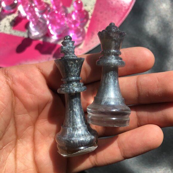 Vinyl Chess Set - Royal Pink