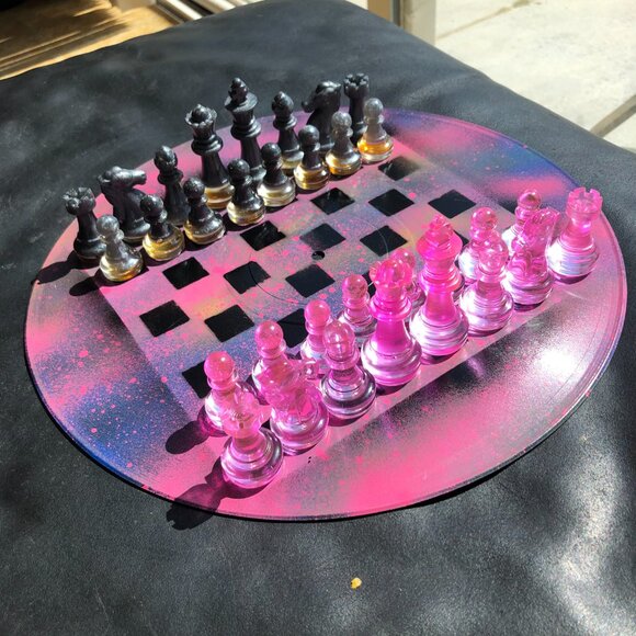 Vinyl Chess Set - Pink Space