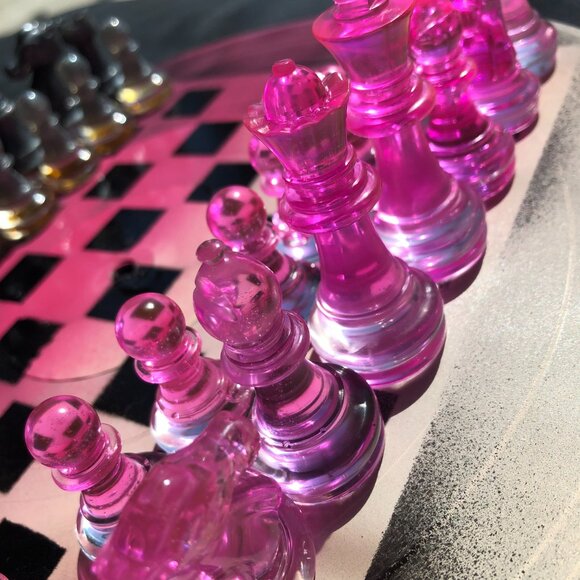 Vinyl Chess Set - Pink Cream