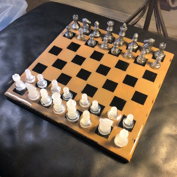 Resin Chess Set - Tan