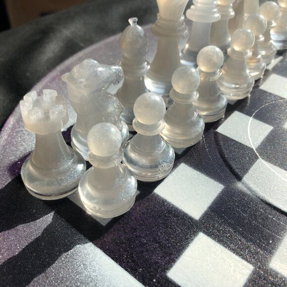 Vinyl Chess Set - Purple Mist