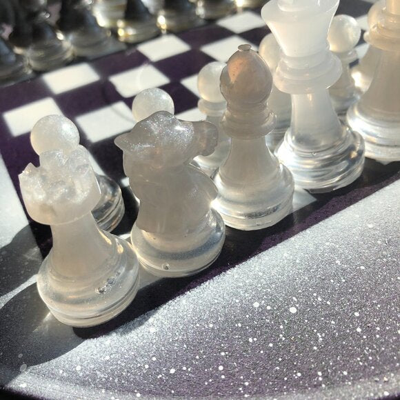 Vinyl Chess Set - Purple Mist