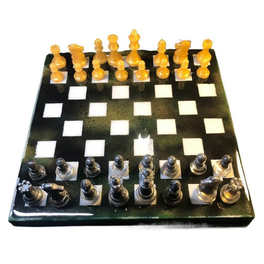 Resin Chess Set - Dirty Green