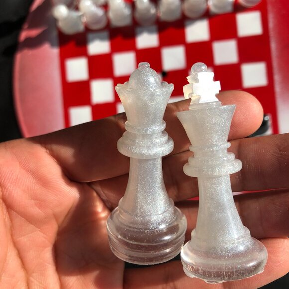 Vinyl Chess Set - Deluxe Red