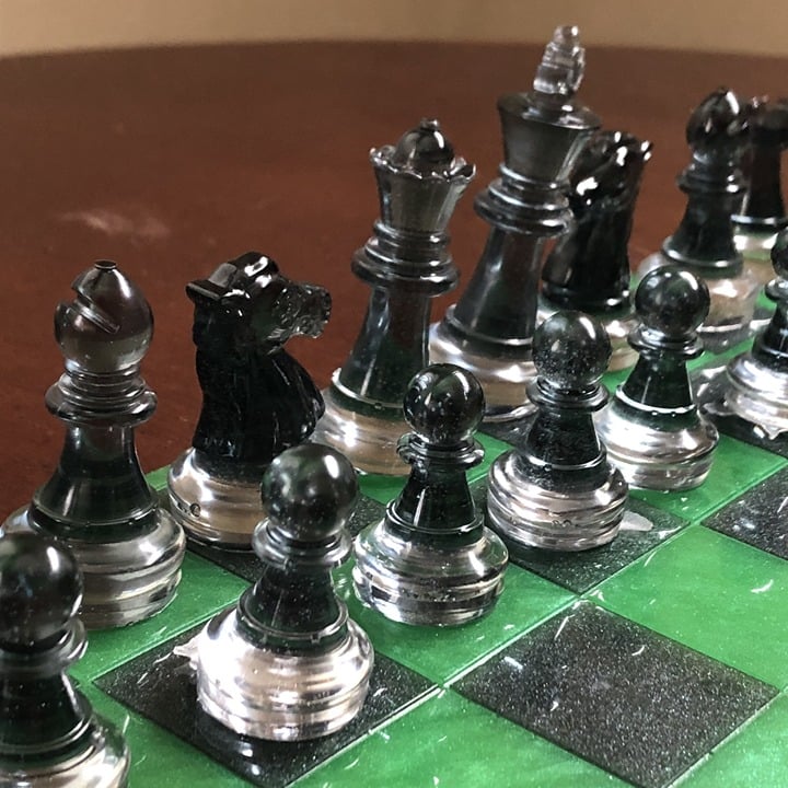 Handmade Resin Chess Set - Candy Green