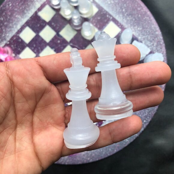 Vinyl Chess Set - Purple Stars