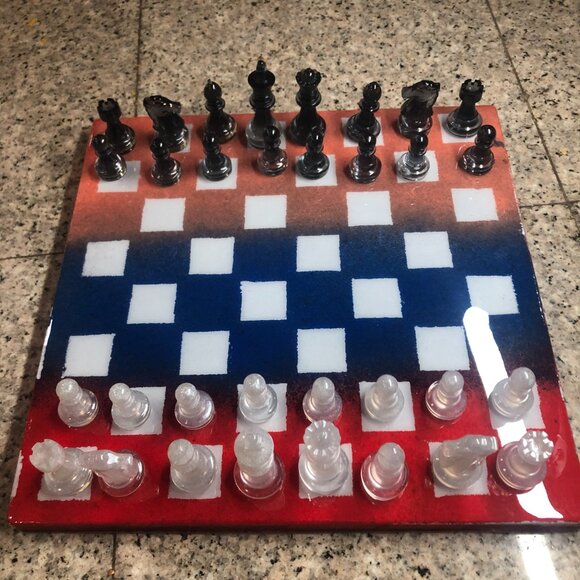 Resin Chess Set - American Edition