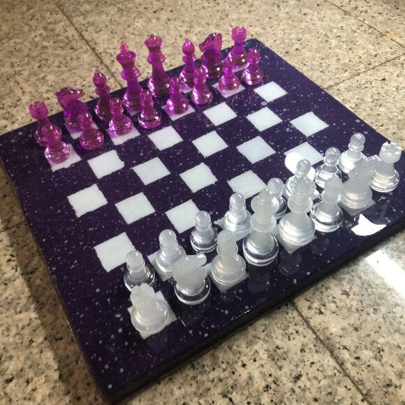 Resin Chess Set - Purple Space