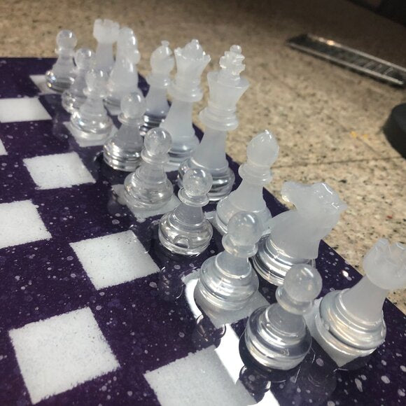 Resin Chess Set - Purple Space