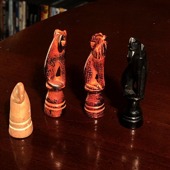 African Vintage Chess Set - Kenyan Chess Board