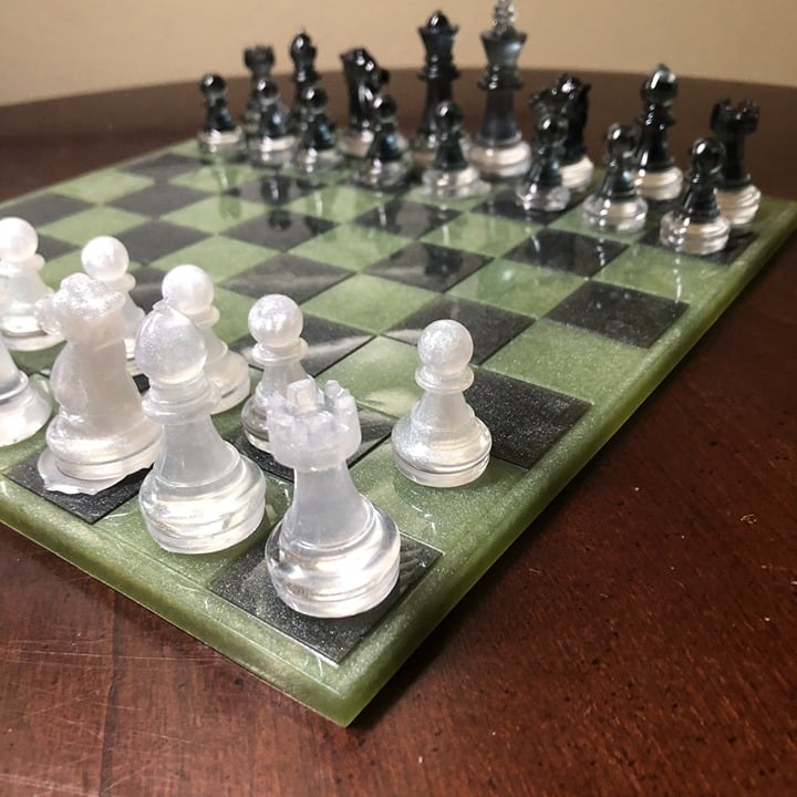 Handmade Resin Chess Set - Army Edition