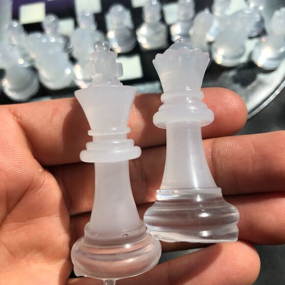 Vinyl Chess Set - Purple and Black