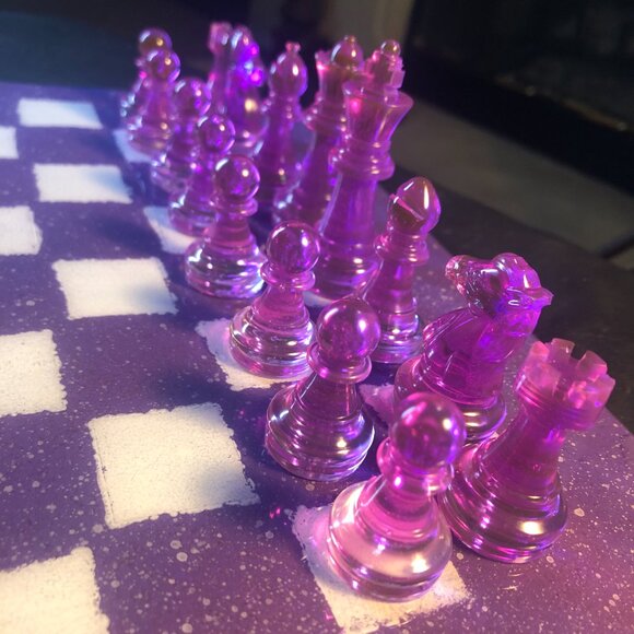 Resin Chess Set - Purple Space