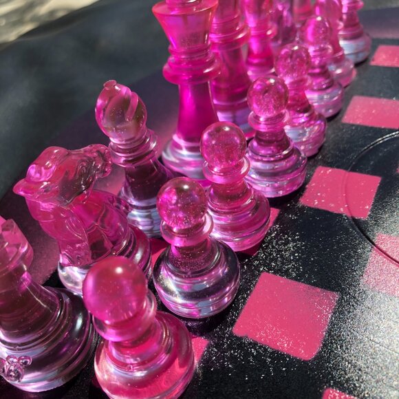 Vinyl Chess Set - Rebel Pink