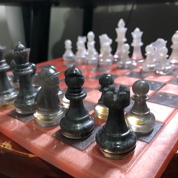 Handmade Resin Chess Set - Lava Style