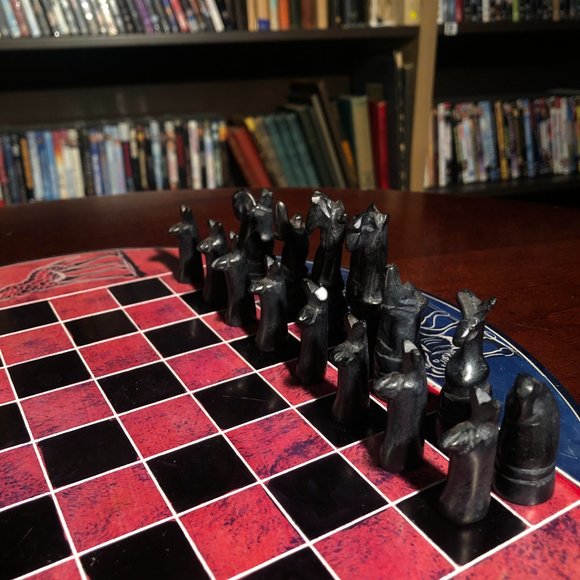 African Vintage Chess Set - Giraffe Chess Board