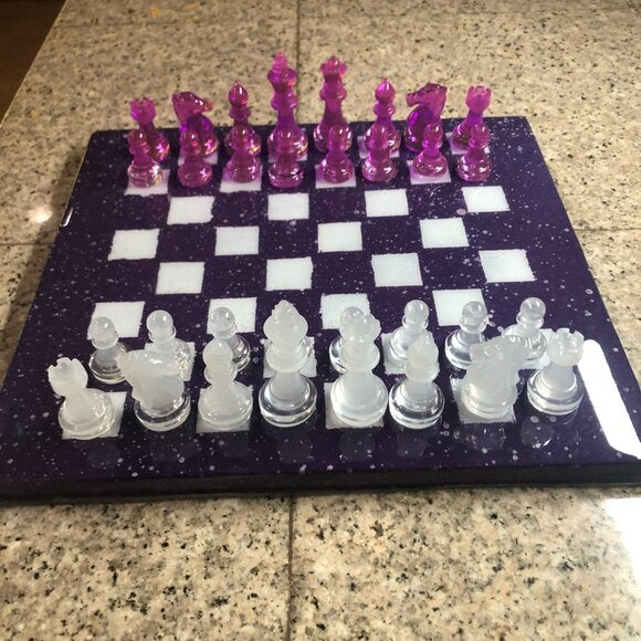 Resin Chess Set - Purple Space