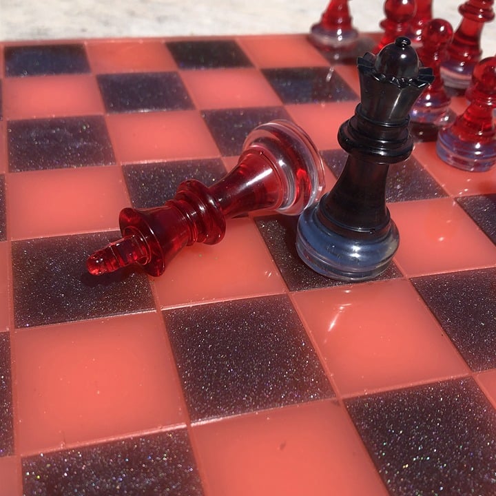 Handmade Resin Chess Set - Dipped Cherry Edition