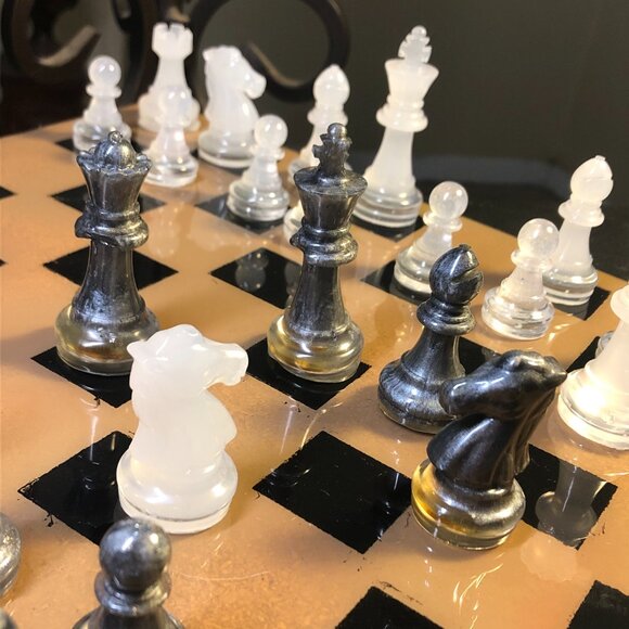 Resin Chess Set - Tan