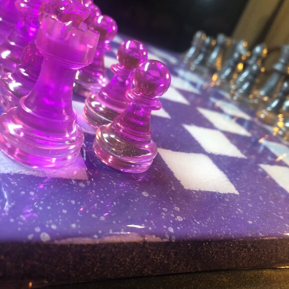 Resin Chess Set - Purple Space