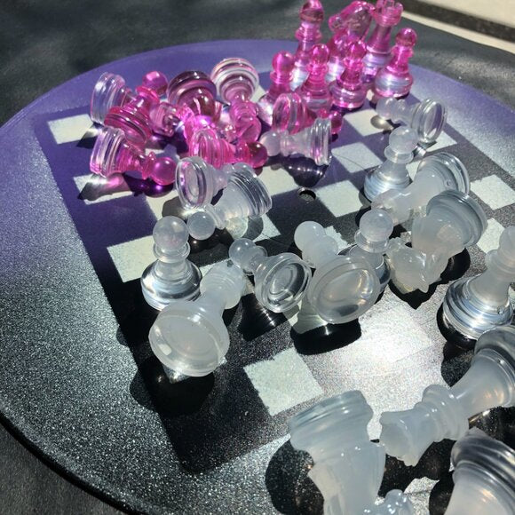 Vinyl Chess Set - Purple and Black