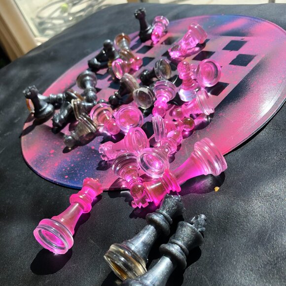 Vinyl Chess Set - Pink Space