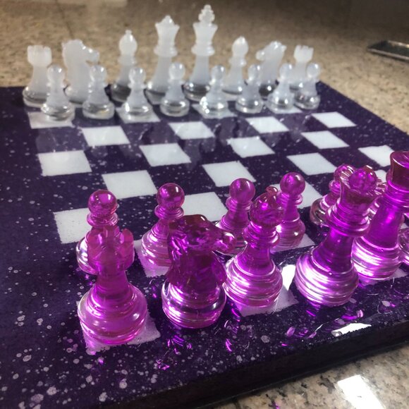 Resin Chess Set - Purple Space