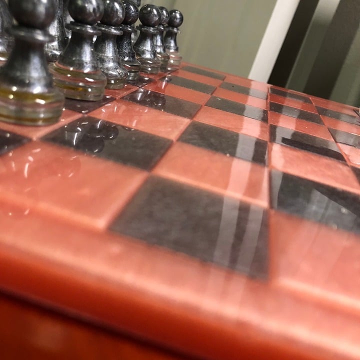 Handmade Resin Chess Set - Lava Style