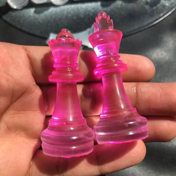 Vinyl Chess Set - Purple and Black